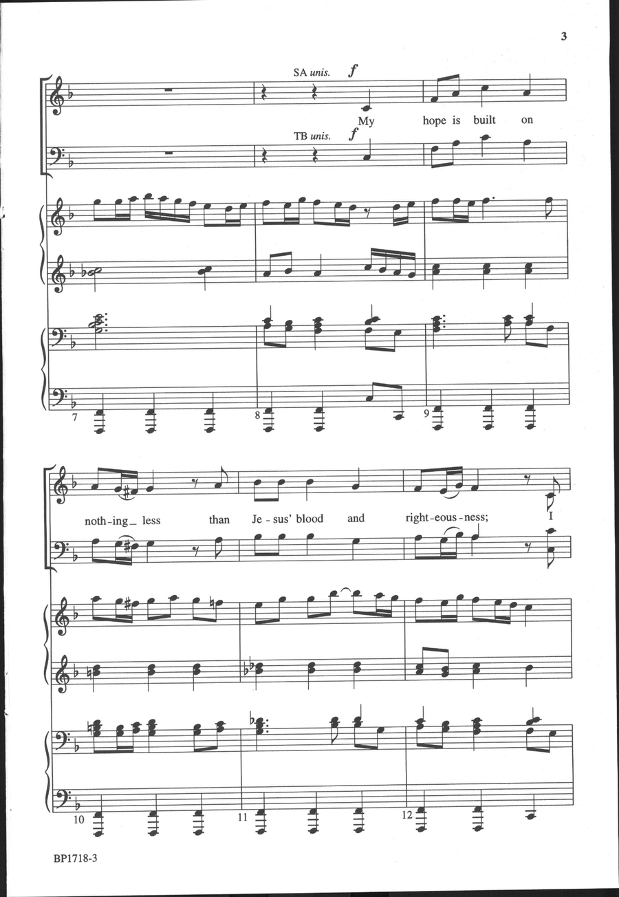 My Hope Is Built on Nothing Less - Carter 4-Part scores gallery preview page 4
