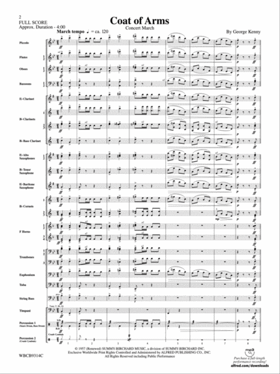 Coat of Arms (Concert March) Concert Band scores gallery preview page 2