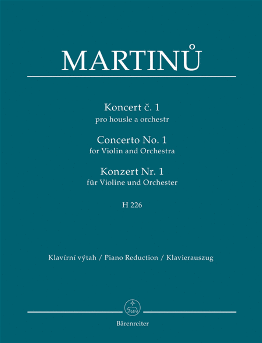Concerto for Violin and Orchestra no. 1 H 226 Violin Solo scores gallery preview page 1