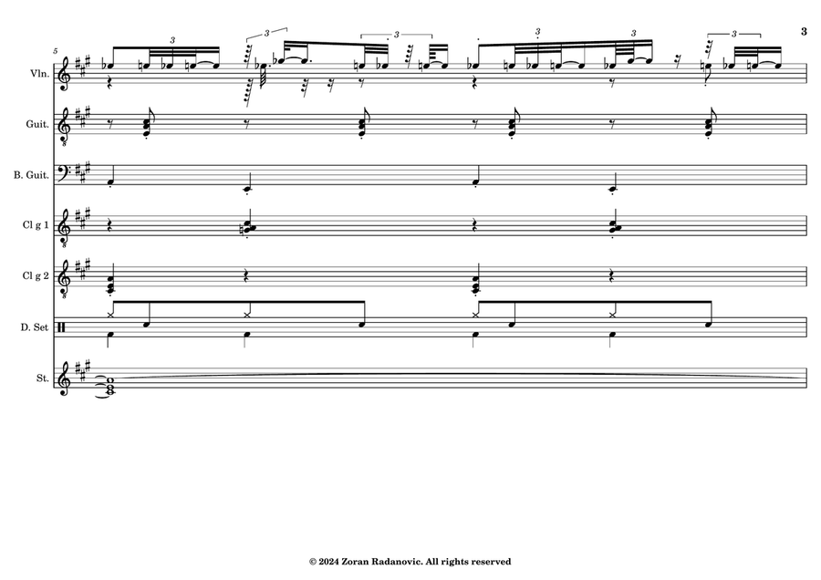 Ciocârlia (Ševa) - for band Ciocârlia (Ševa) - for band Large Ensemble scores gallery preview page 3