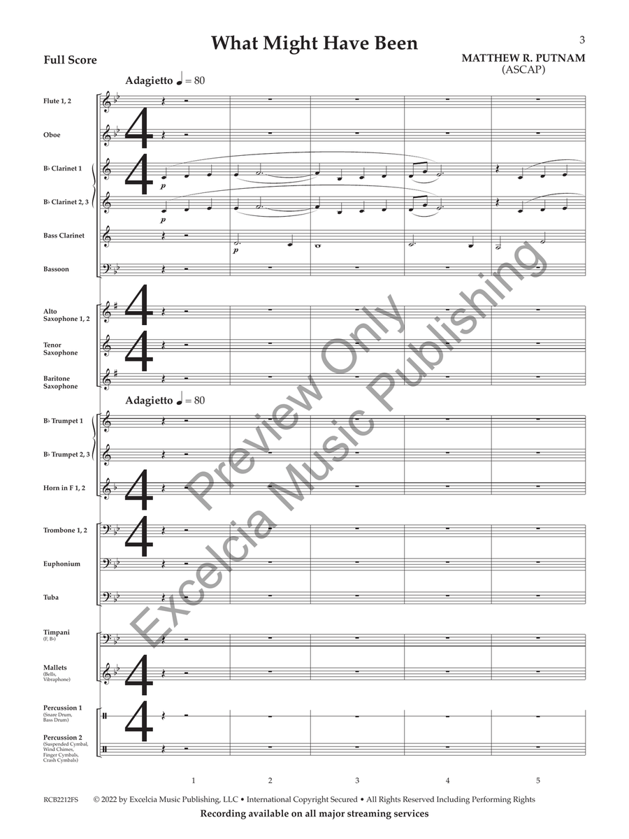 What Might Have Been (Score) Concert Band scores gallery preview page 4