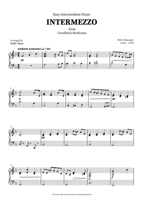 Intermezzo from Cavalleria Rusticana - Easy Intermediate Piano Sheet Music