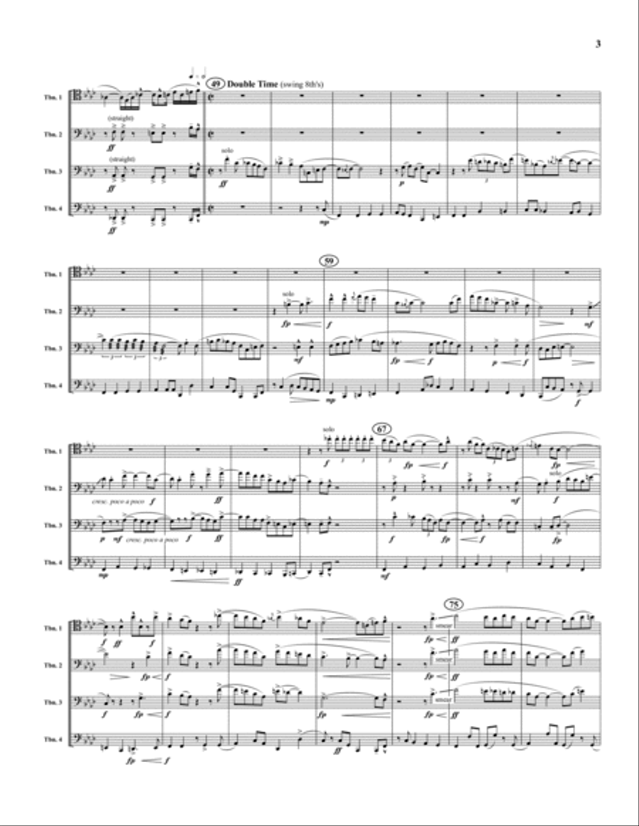 St. James Infirmary St. James Infirmary Trombone Quartet scores gallery preview page 3