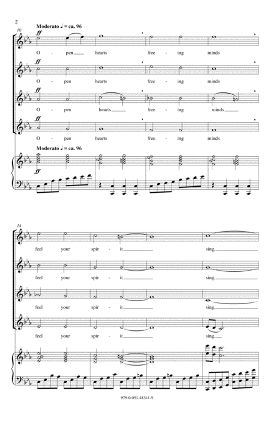 Feel Your Spirit Sing SSAA scores gallery preview page 2
