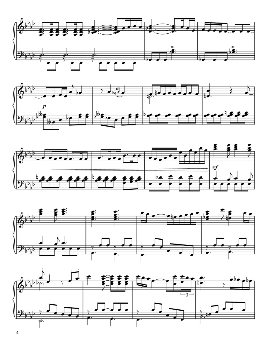 Somebody To Love (in the style of Ludwig van Beethoven) Piano Solo scores gallery preview page 4