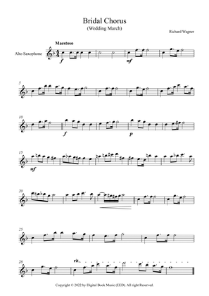 Book cover for Bridal Chorus (Wedding March) - Richard Wagner (Alto Sax)