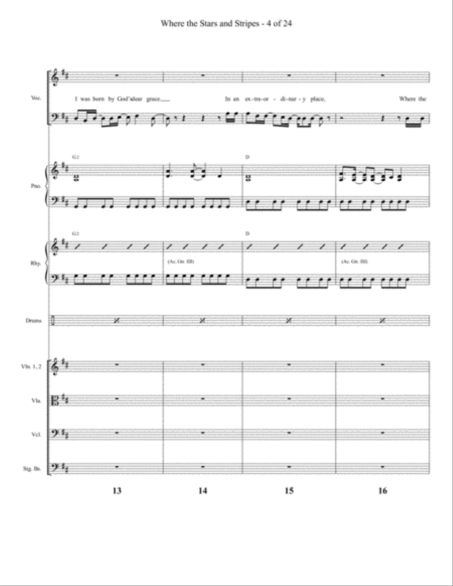 Where The Stars And Stripes And The Eagle Fly Small Ensemble scores gallery preview page 5