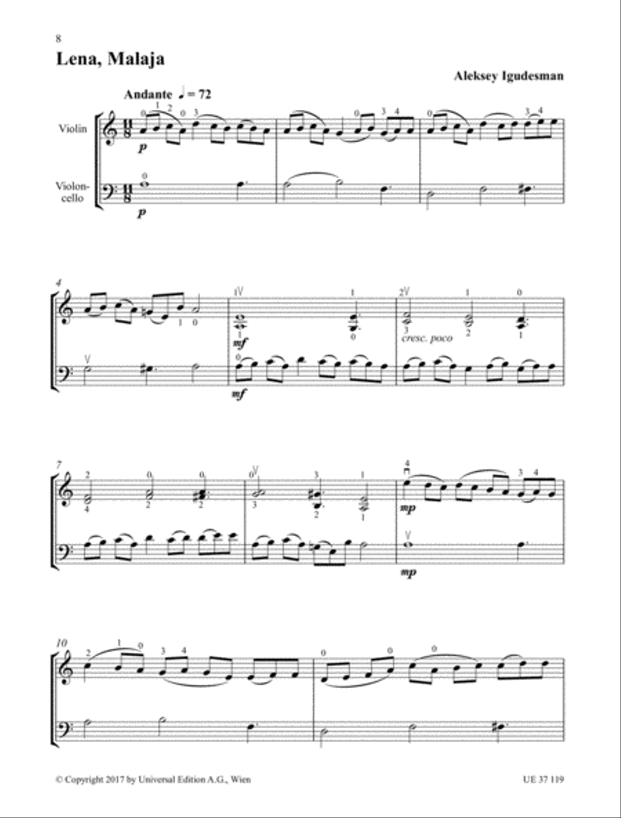 Violin & Cello & More String Duet scores gallery preview page 6