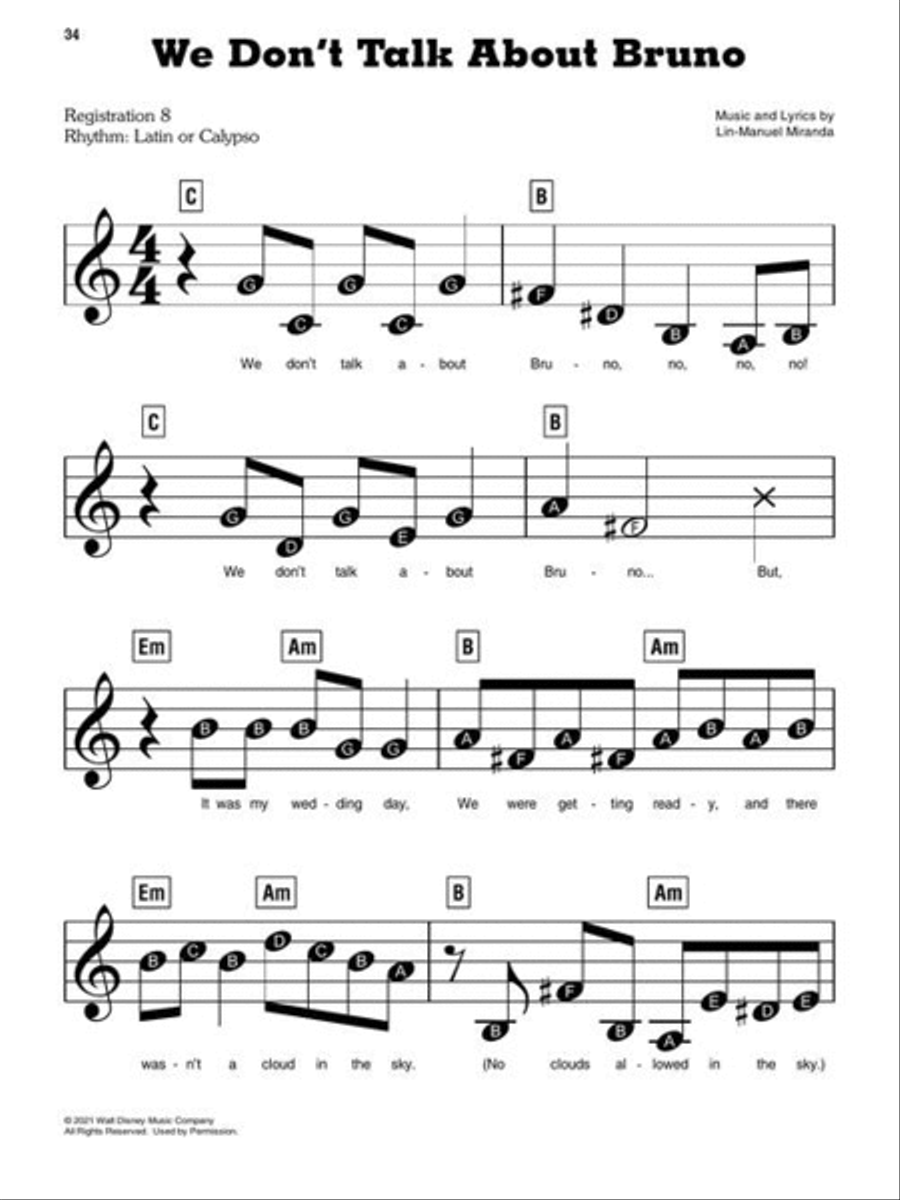 Encanto – Music from the Motion Picture Soundtrack Electronic Keyboard scores gallery preview page 6
