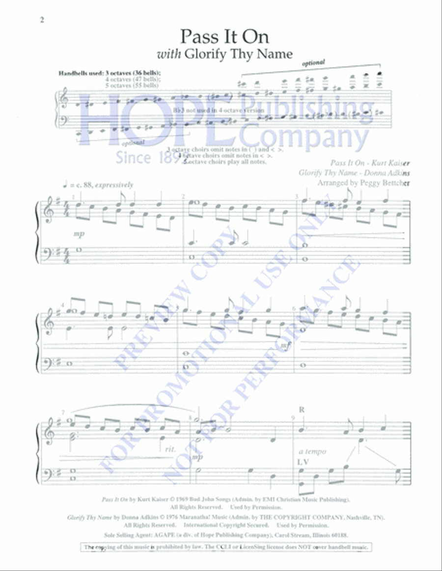 Pass It On 5-Octaves scores gallery preview page 2