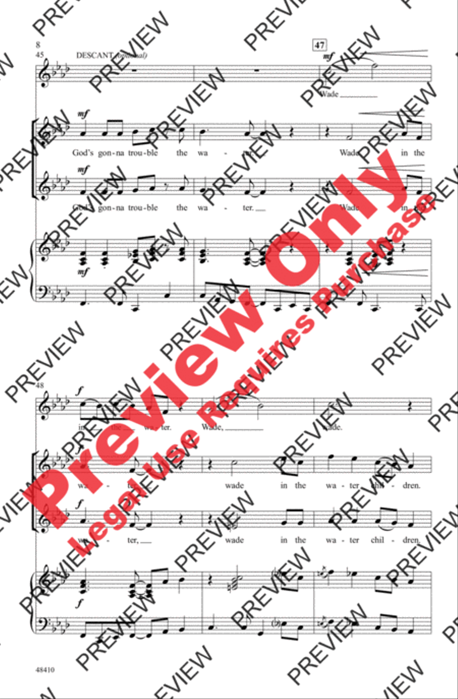 Wade in the Water 2-Part scores gallery preview page 8