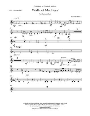 Waltz Of Madness - Bb Clarinet 3