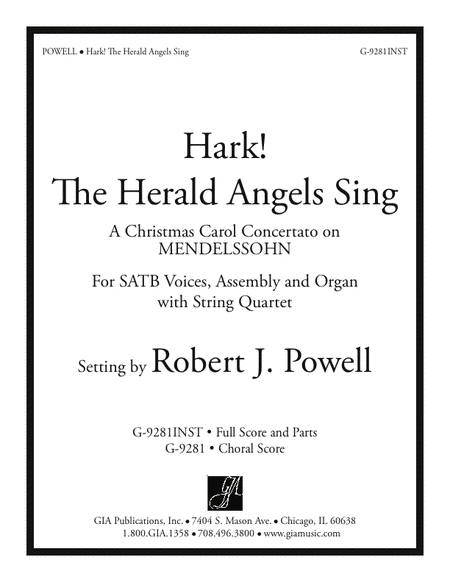 Hark! The Herald Angels Sing - Full Score and Parts