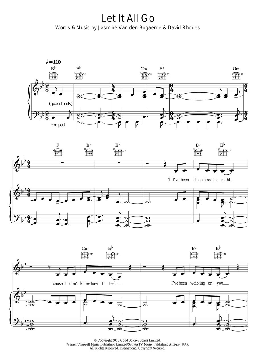 Let it all go piano top