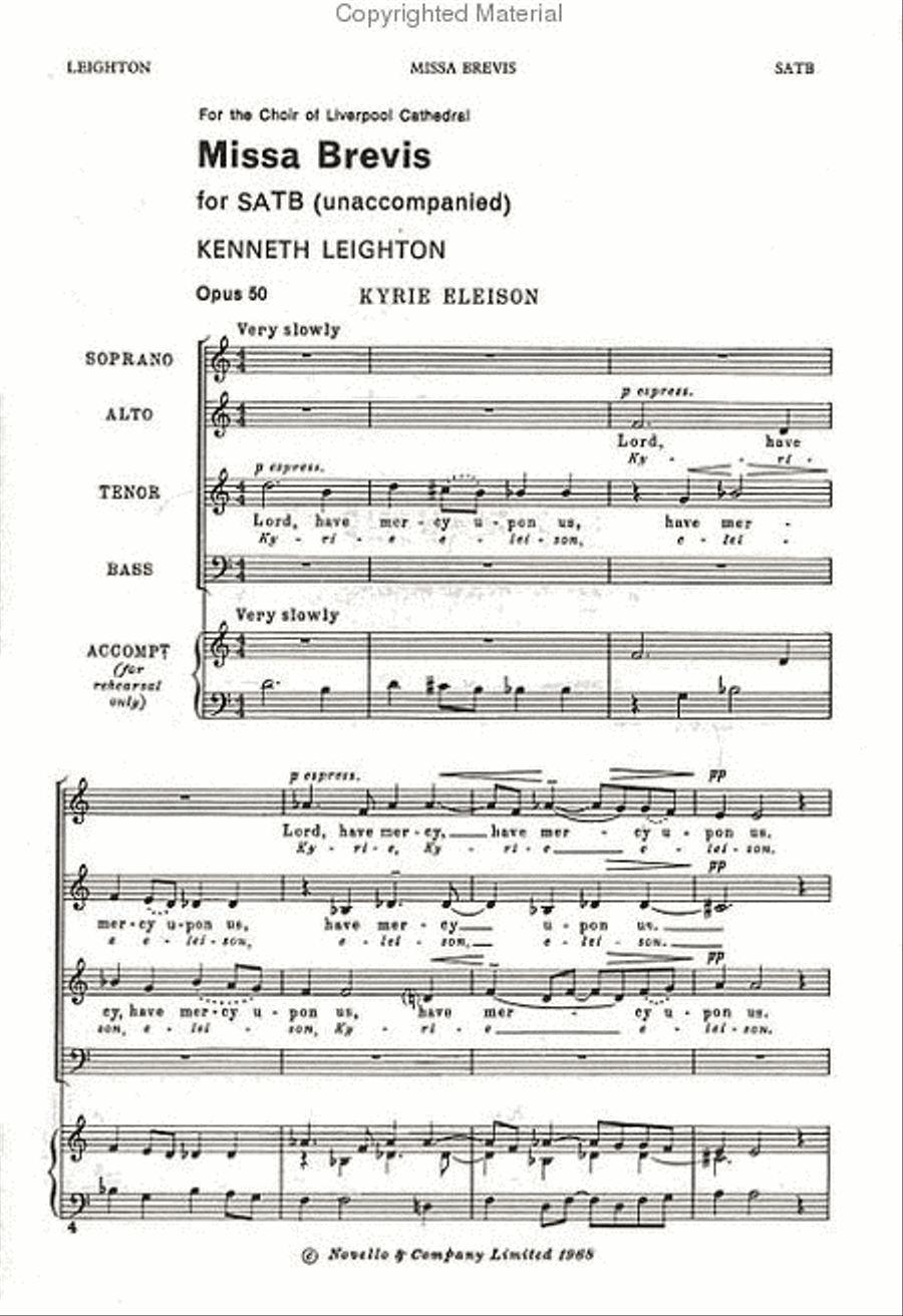 Missa Brevis Missa Brevis 4-Part scores gallery preview page 2