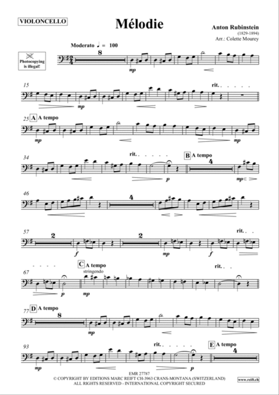 Melodie Cello scores gallery preview page 2