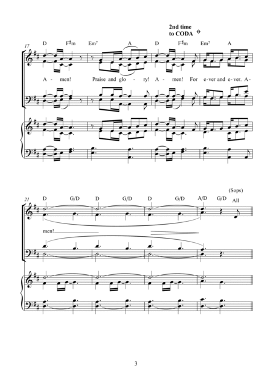 Salvation belongs to our God 4-Part scores gallery preview page 4