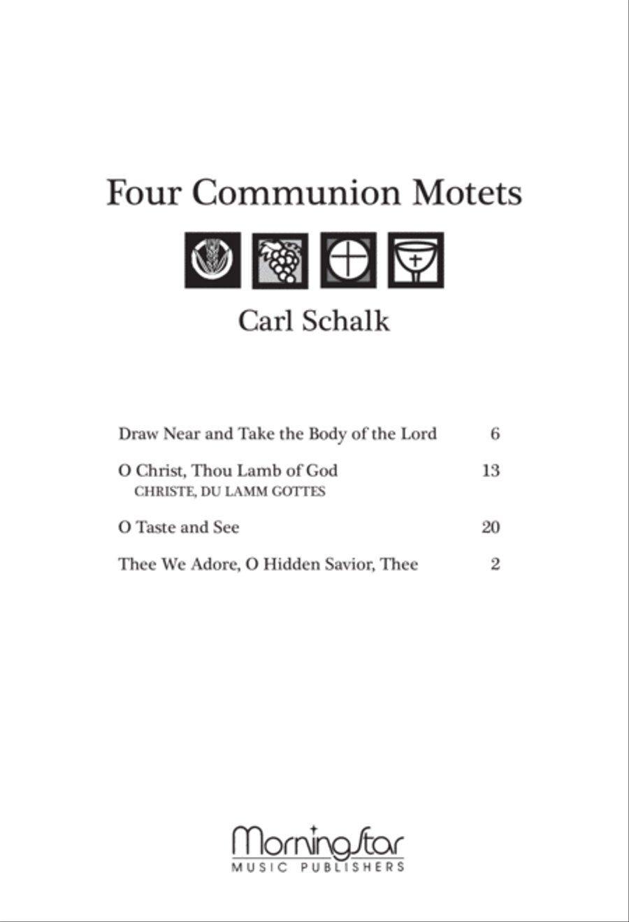 Four Communion Motets 4-Part scores gallery preview page 2