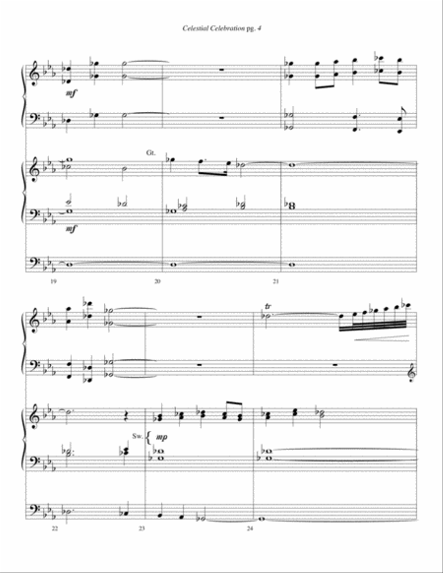 Celestial Celebration--Piano-Organ duet Celestial Celebration--Piano-Organ duet Piano scores gallery preview page 5