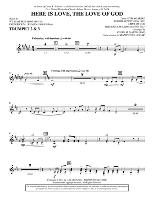 Here Is Love, the Love of God - Bb Trumpet 2,3