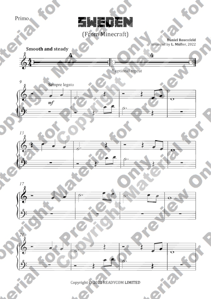 Minecraft Easy Piano scores gallery preview page 2