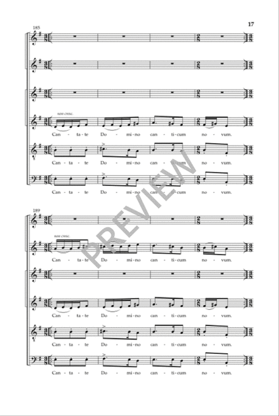 Cantate Domino - SSAATTB Choir scores gallery preview page 18