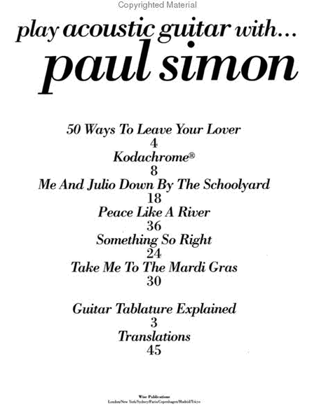 Play Acoustic Guitar With Paul Simon