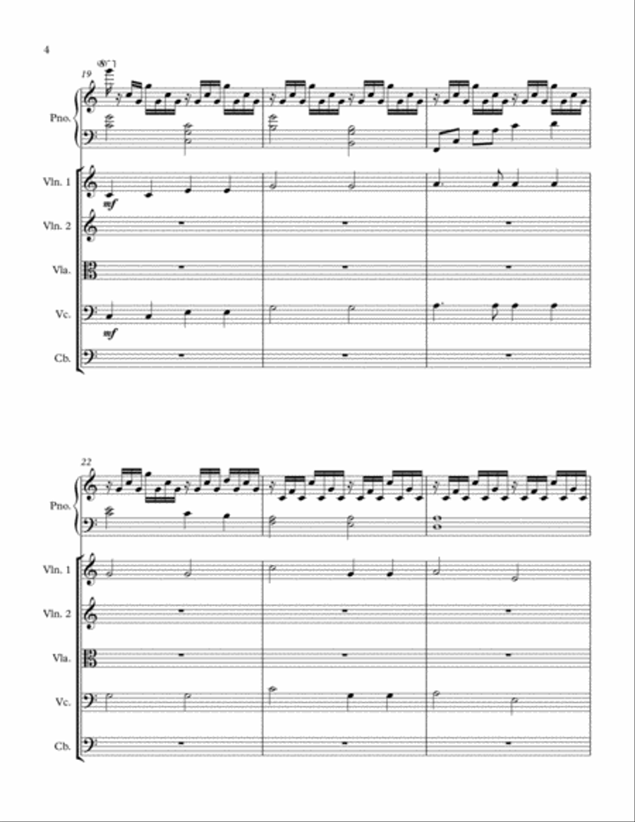 Holy Holy Holy - Piano and String Quartet/Quintet Piano Quartet scores gallery preview page 4