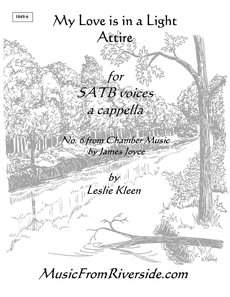 My Love is in a Light Attire for SATB a cappella 4-Part scores gallery preview page 1