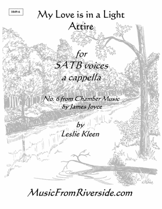 Book cover for My Love is in a Light Attire for SATB a cappella