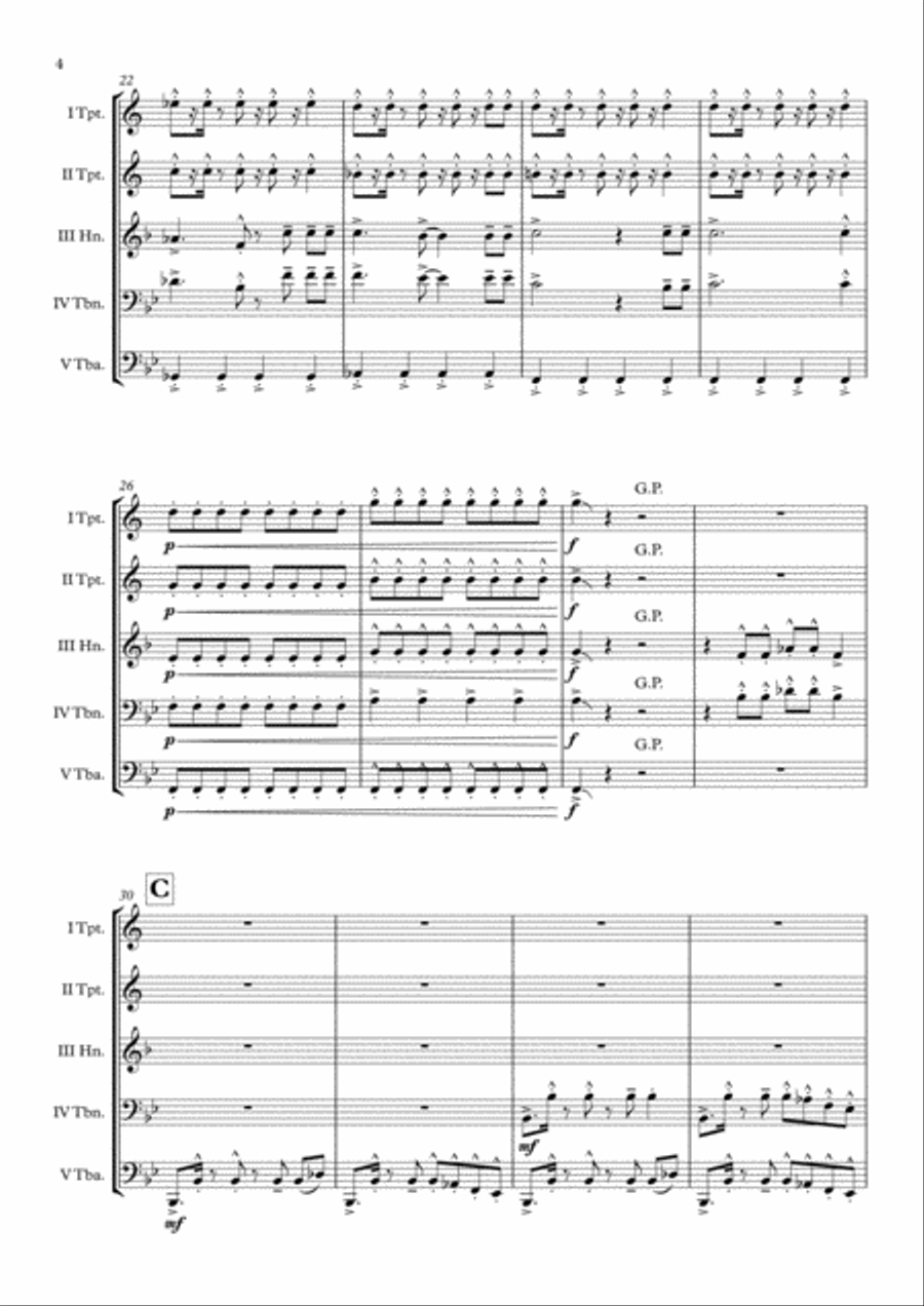 Gangnam Style Gangnam Style Brass Quintet scores gallery preview page 5