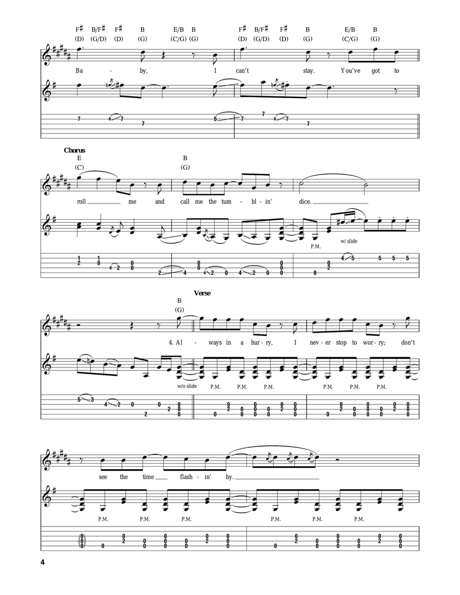 Tumbling Dice Tumbling Dice Acoustic Guitar scores gallery preview page 4