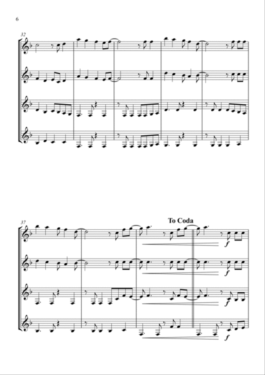 Marry You Clarinet Quartet scores gallery preview page 6