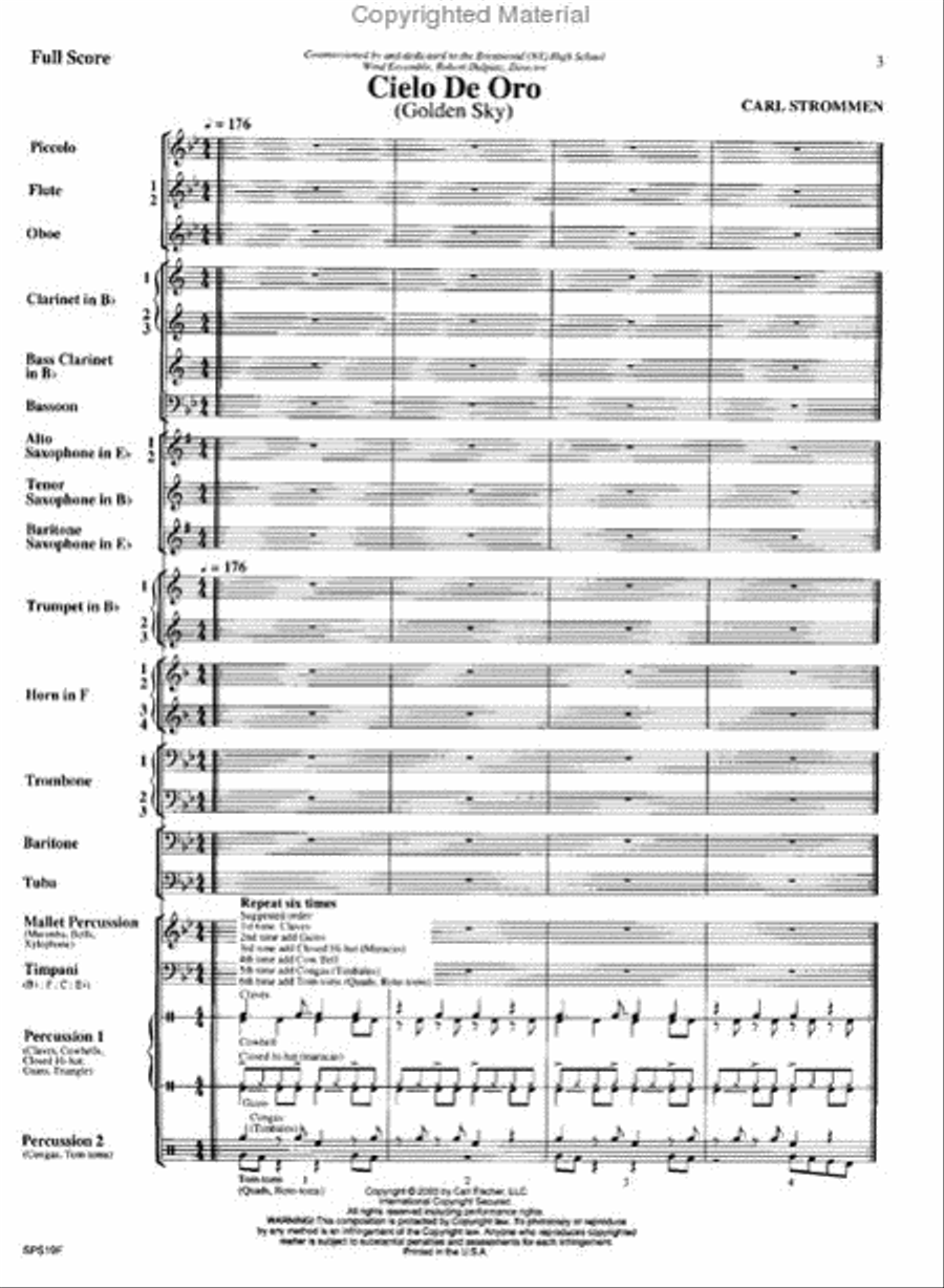 Cielo De Oro Concert Band scores gallery preview page 2