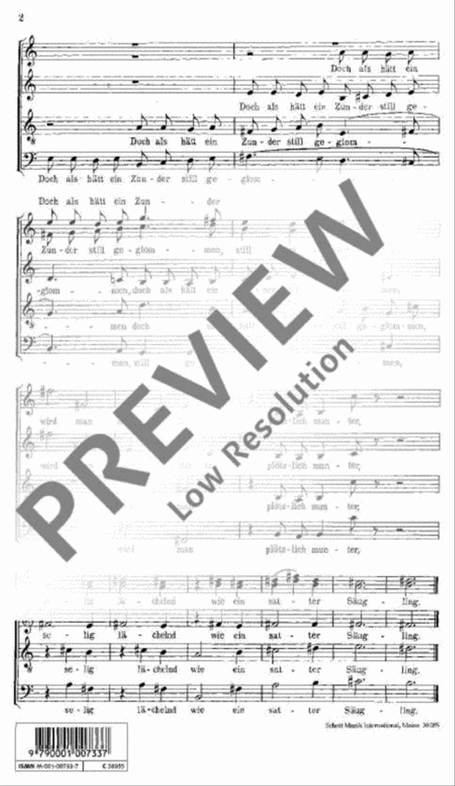 Vier Morgensternlieder Vier Morgensternlieder 4-Part scores gallery preview page 3