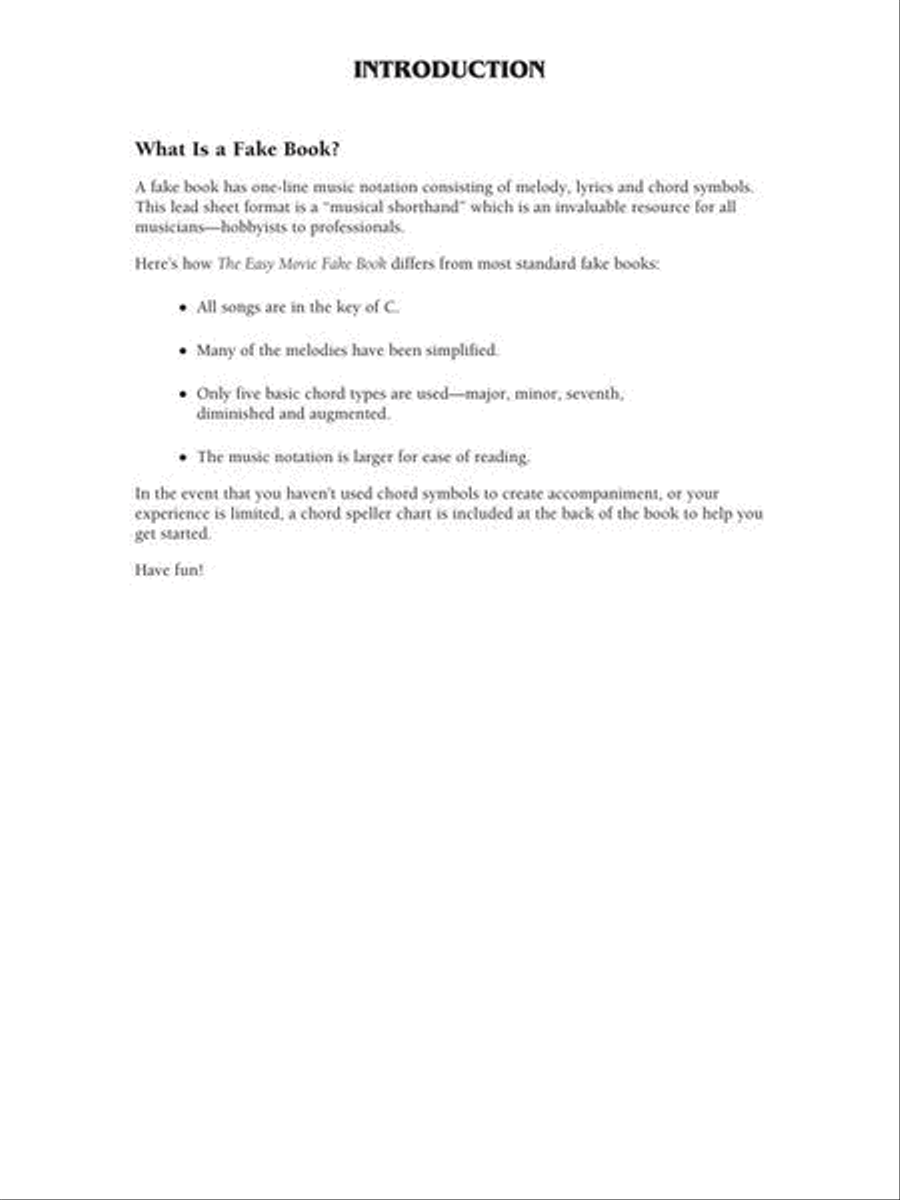 The Easy Movie Fake Book – 2nd Edition Piano scores gallery preview page 5