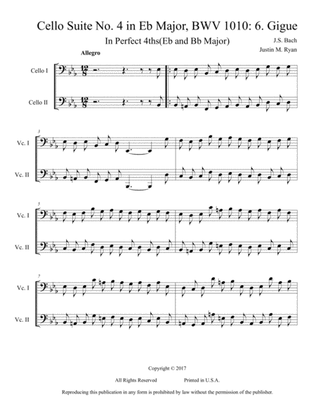 Cello Suite No. 4, BWV 1010: 6. Gigue