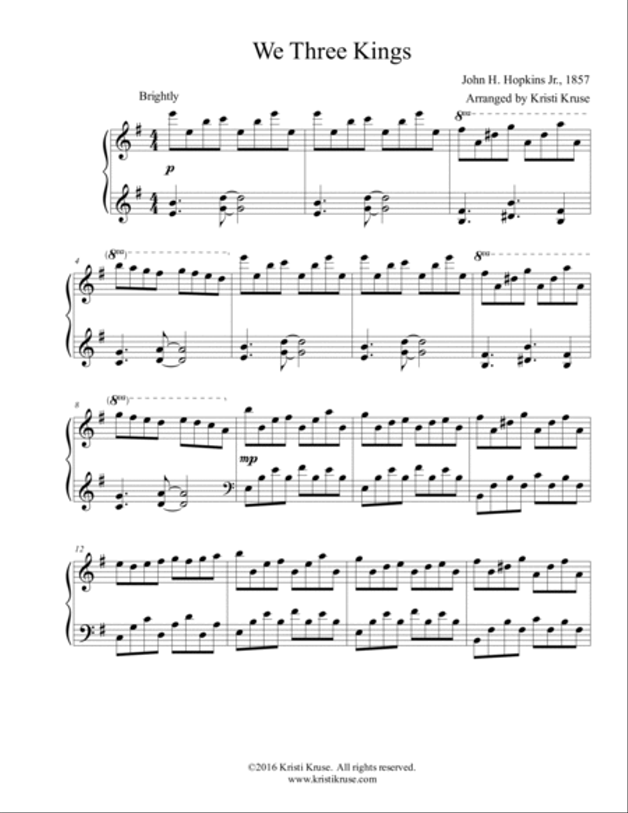 We Three Kings Piano Solo Piano Solo scores gallery preview page 2