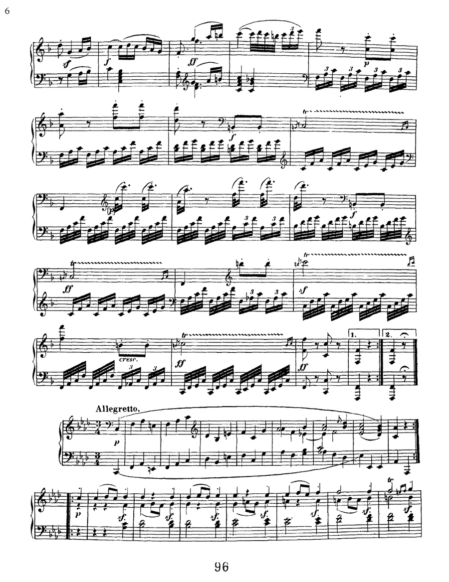 Sonata No. 6 In F Major, Op. 10, No. 2 Piano Solo scores gallery preview page 6