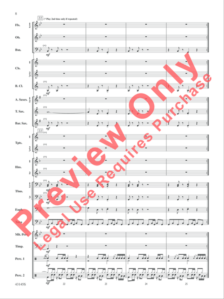 House of Cards (Theme) Concert Band scores gallery preview page 9