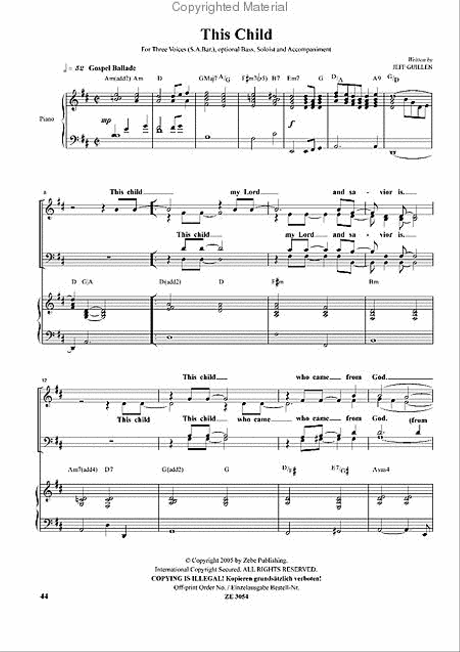 The Ultimate Gospel Choir Book, Christmas Collection 4-Part scores gallery preview page 2