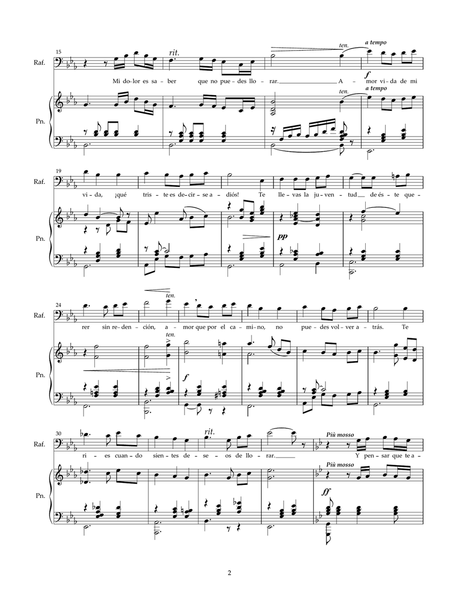 Amor, Vida de Mi Vida (Rafael's Aria from Maravilla) 3-Part scores gallery preview page 2