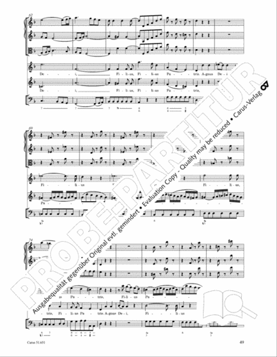 C Minor Mass, K. 427 (Missa in c KV 427) 4-Part scores gallery preview page 65