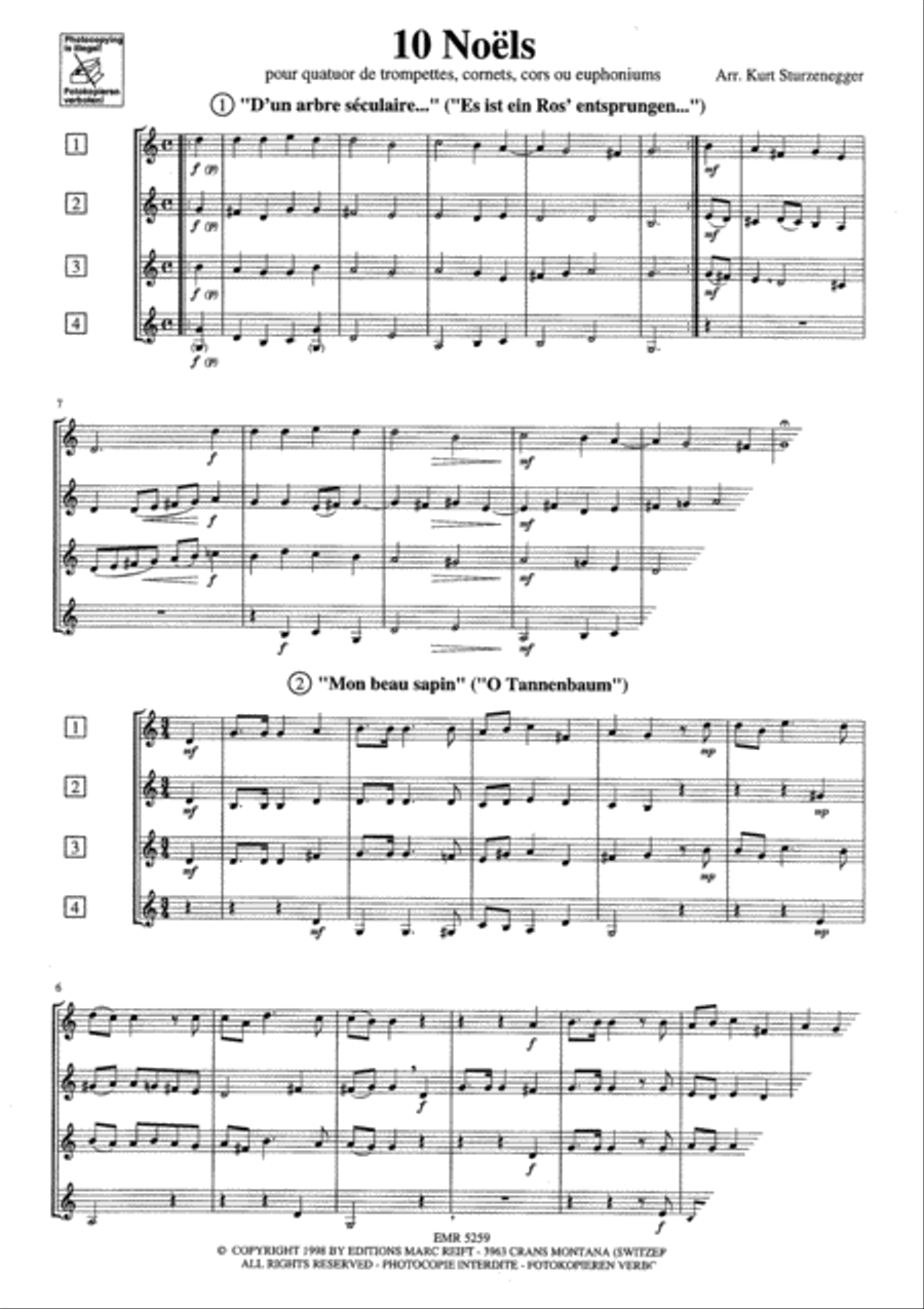 10 Noels 10 Noels Euphonium Quartet scores gallery preview page 10