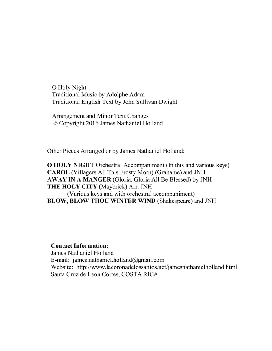 O Holy Night (Cantique de Noel) Adolphe Adam Duet for Baritone and Soprano (Tenor) Vocal Duet scores gallery preview page 2