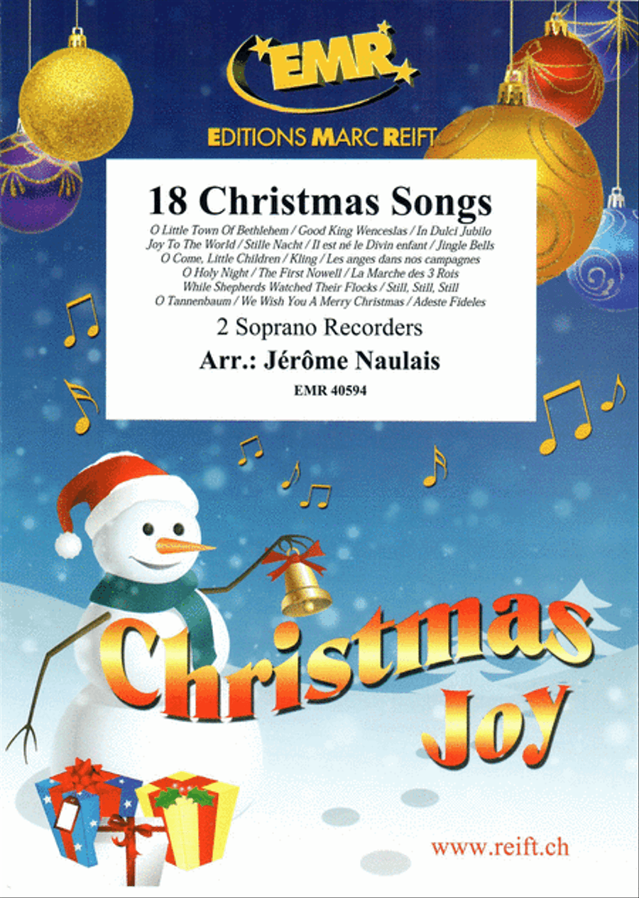18 Christmas Songs 18 Christmas Songs Soprano Recorder scores gallery preview page 1
