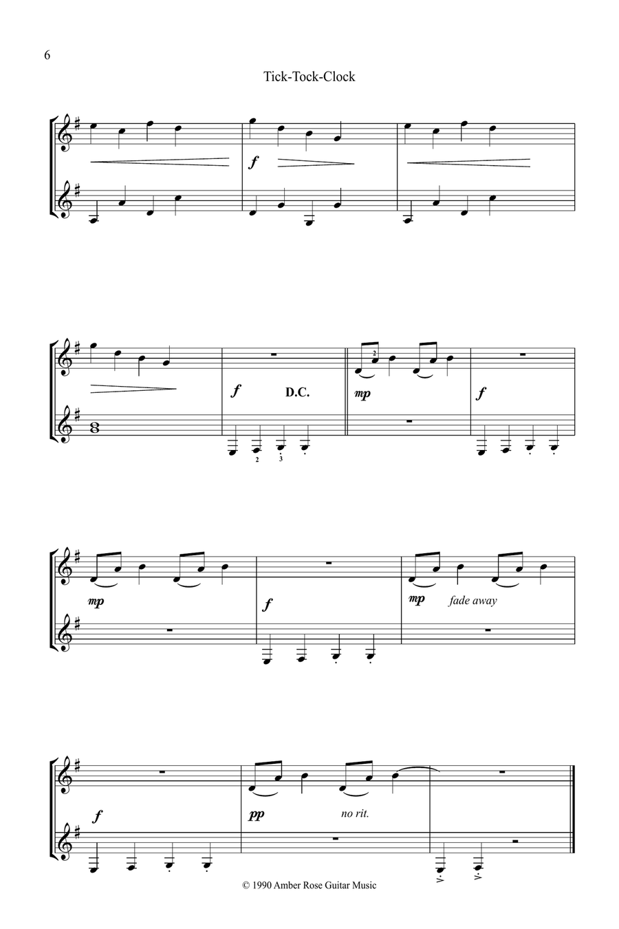 Easy Peasy Guitar Duets Easy Guitar scores gallery preview page 6