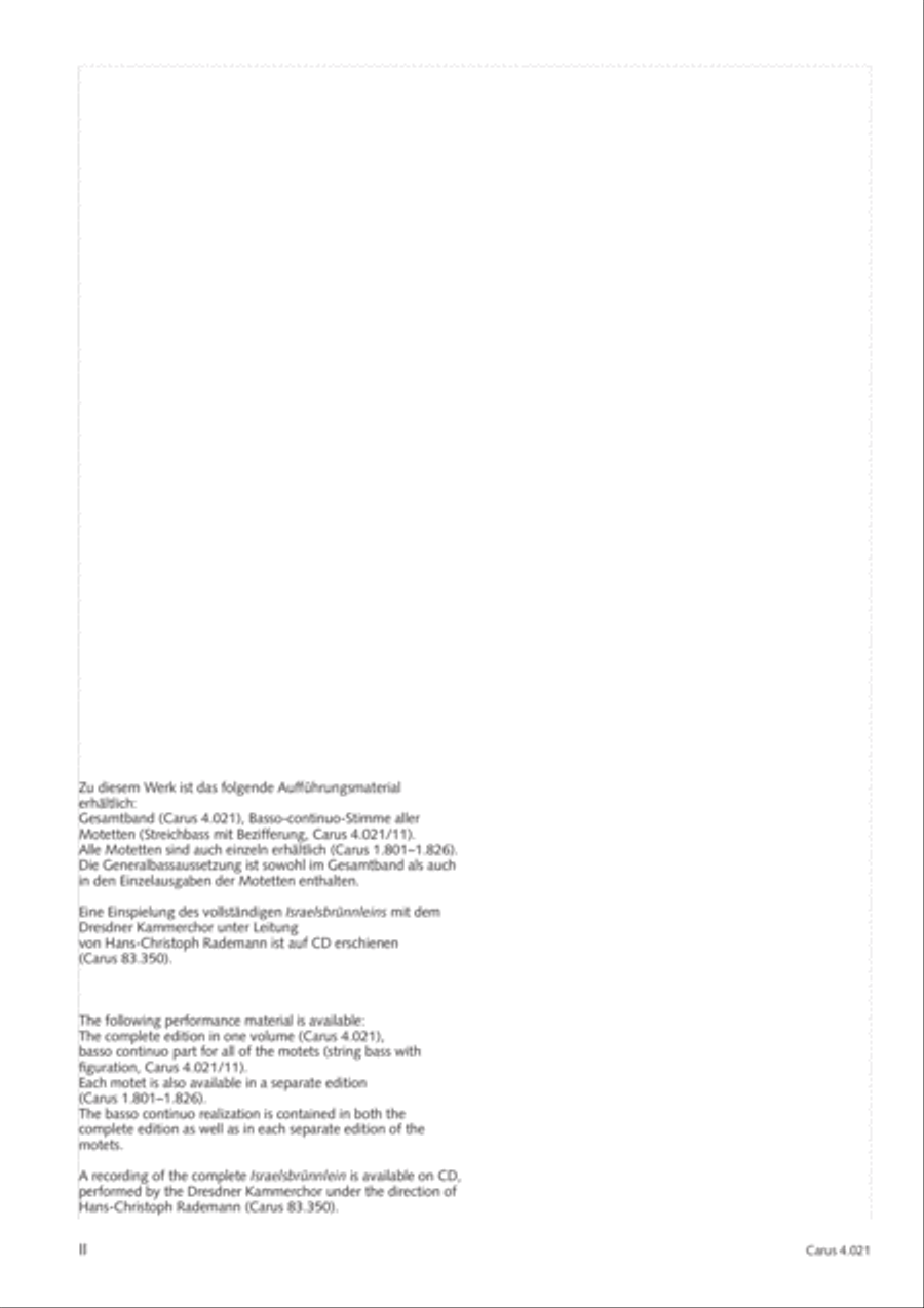 Schein: Israelsbrunnlein. Fontana d'Israel. Complete edition Choir scores gallery preview page 3