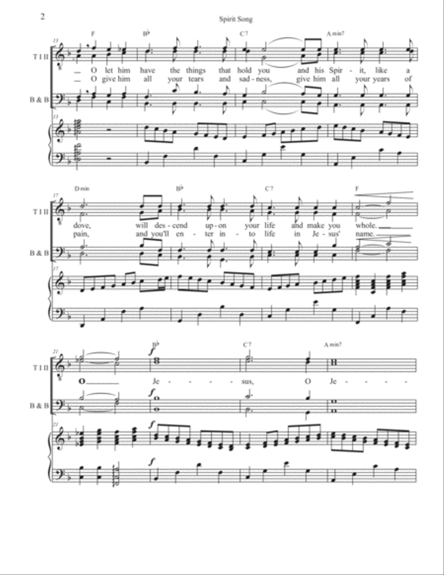 Spirit Song Spirit Song TTBB scores gallery preview page 2