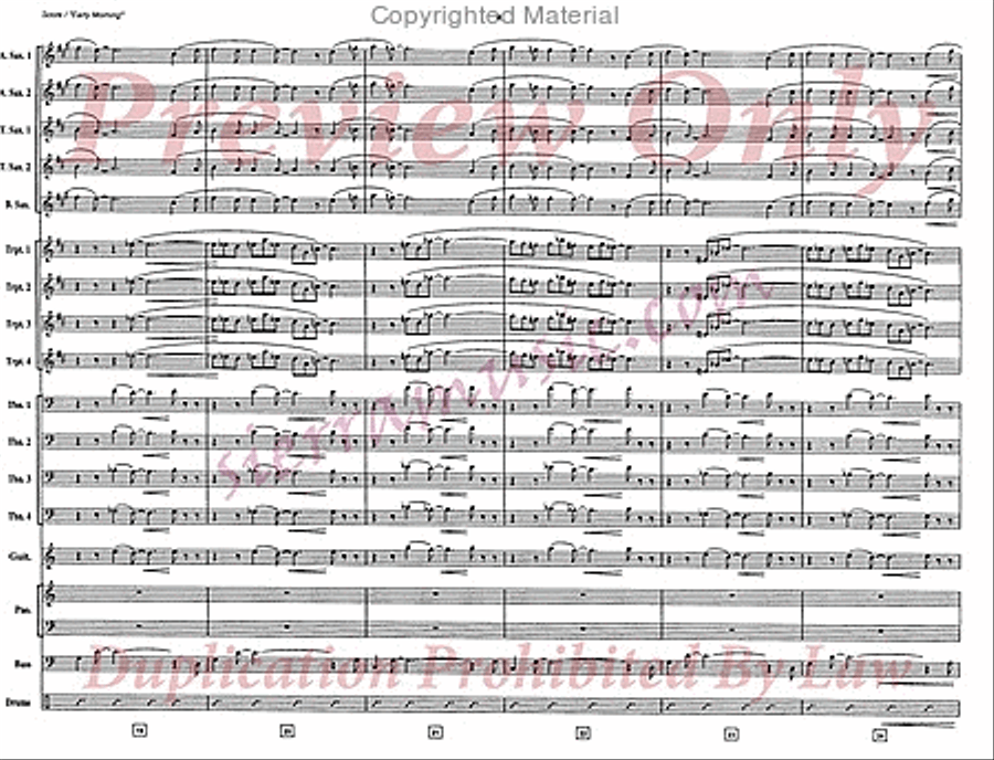 Early Morning (African Sunrise) Big Band scores gallery preview page 5